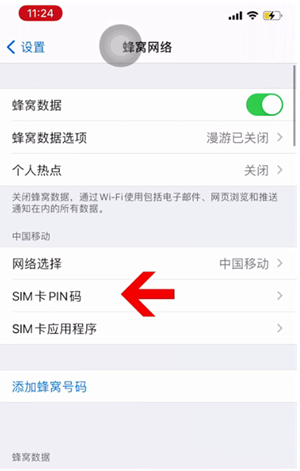 翠峦苹果14维修网分享如何给iPhone14的SIM卡设置密码 