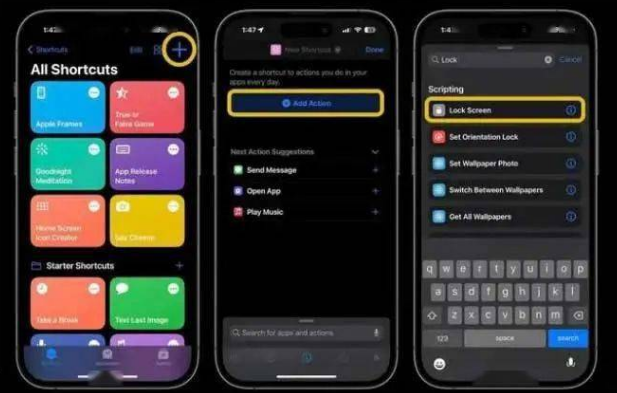 翠峦苹果14锁屏维修店分享iPhone14升级iOS16.4后如何创建锁屏快捷方式 