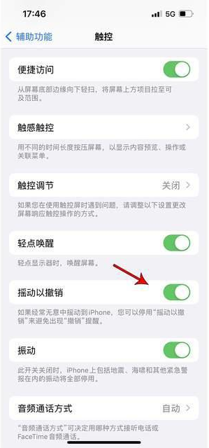 翠峦苹果手机维修分享iPhone手机如何设置摇一摇删除文字 